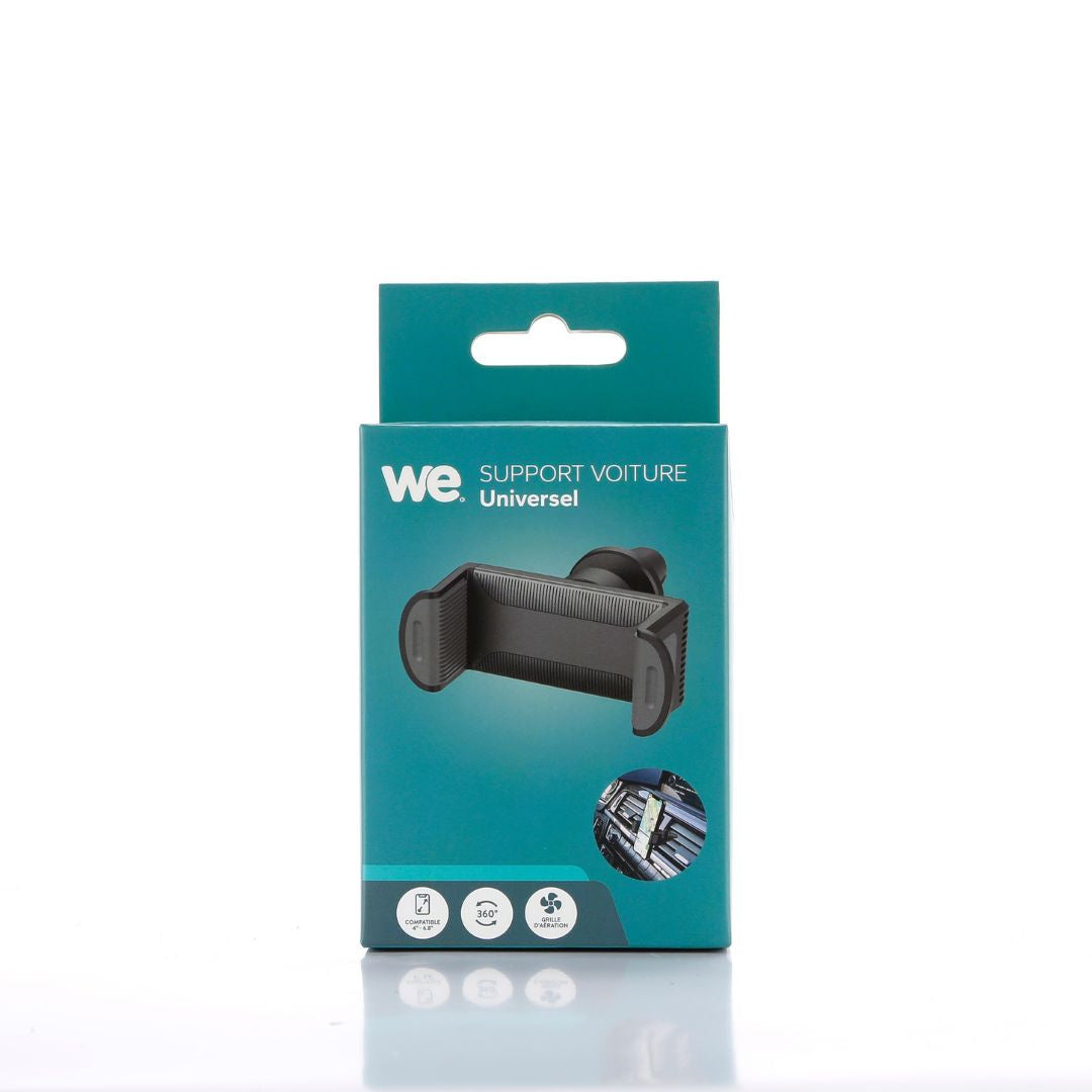 WE Support Smartphone pour voiture Fixation grille d'aération Universel - noir F