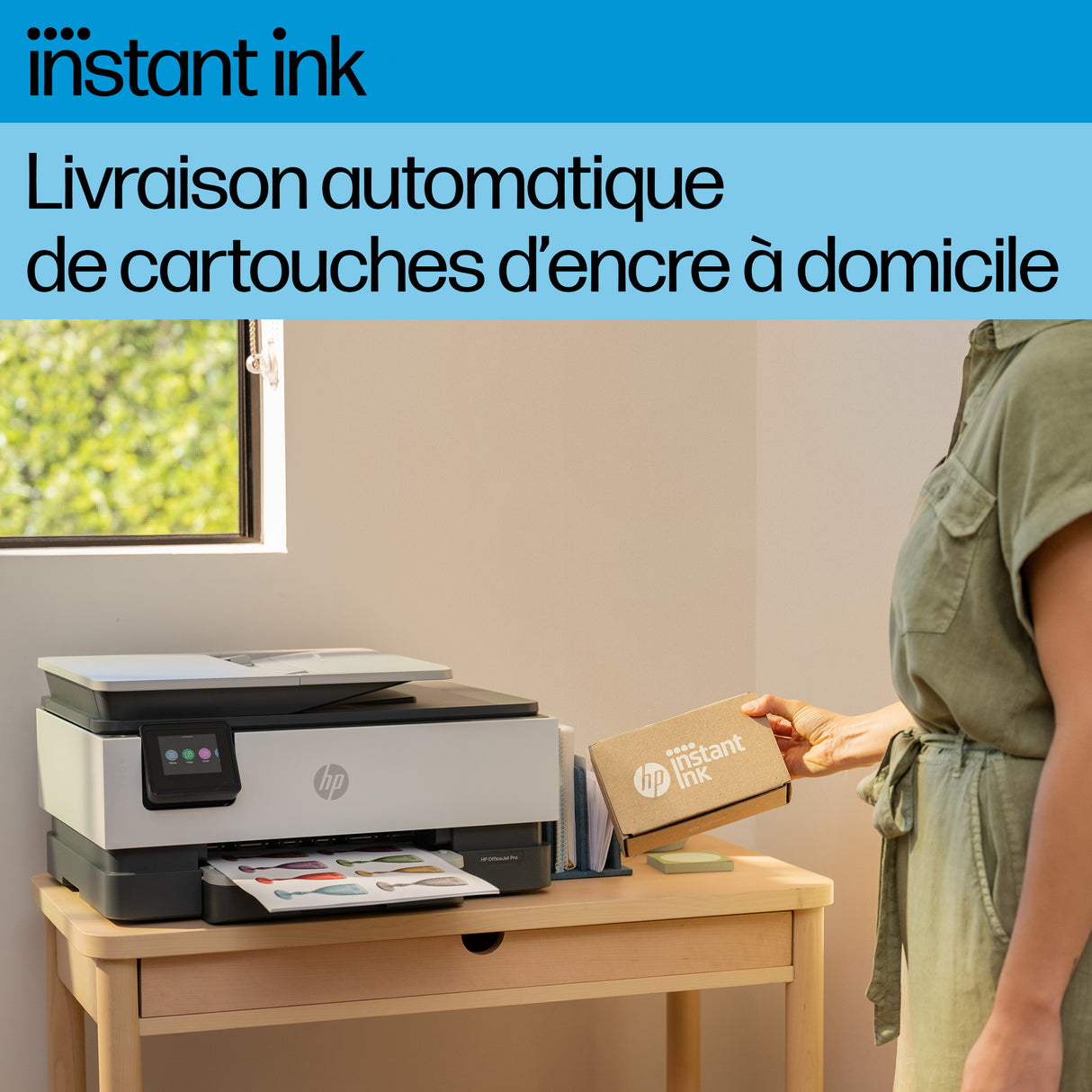 Imprimante tout-en-un HP OfficeJet Pro 8124e jet d'encre couleur avec 3 mois d'Instant Ink inclus avec HP+