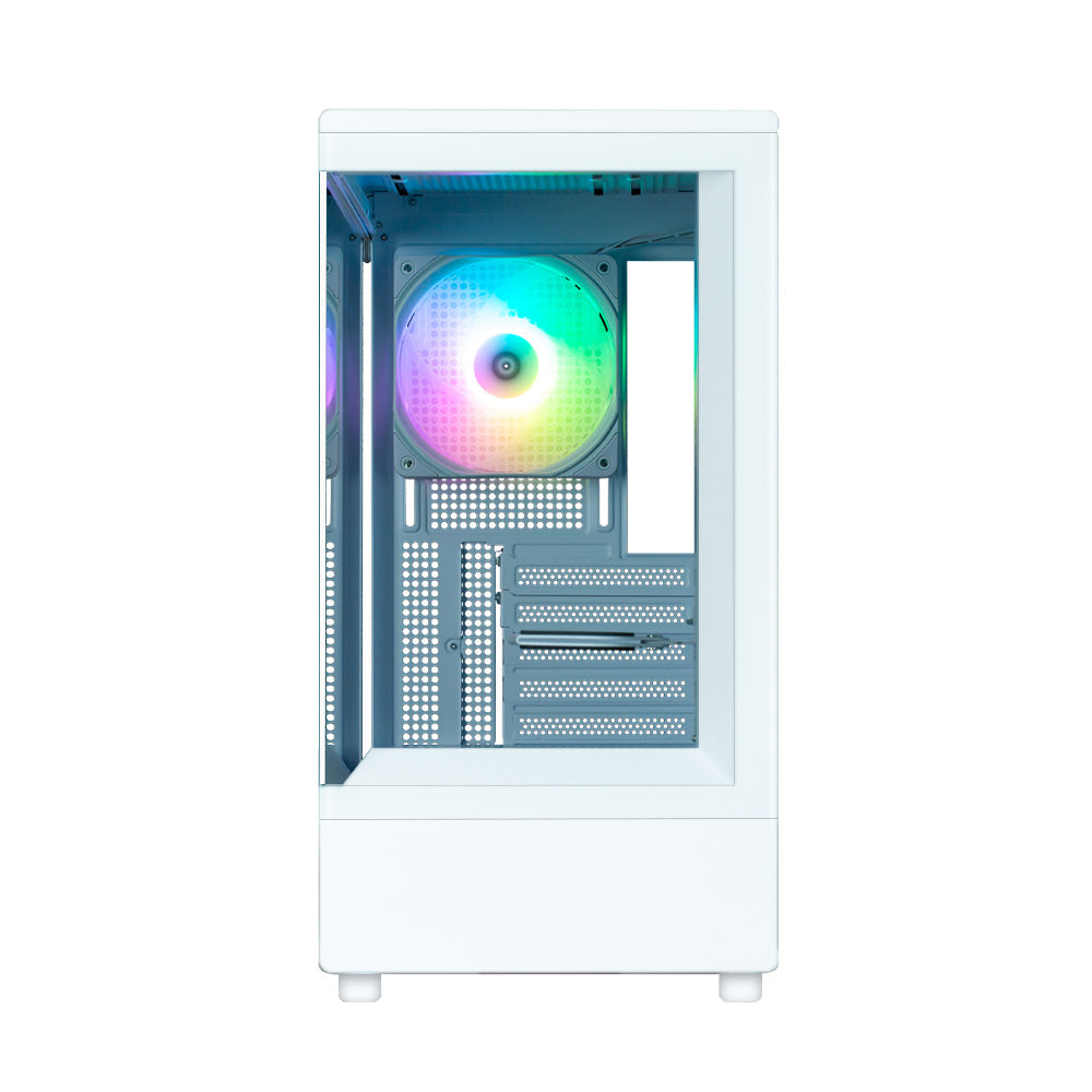 Boitier Mini Tour Micro ATX Zalman P10 RGB avec panneaux vitrés (Blanc)