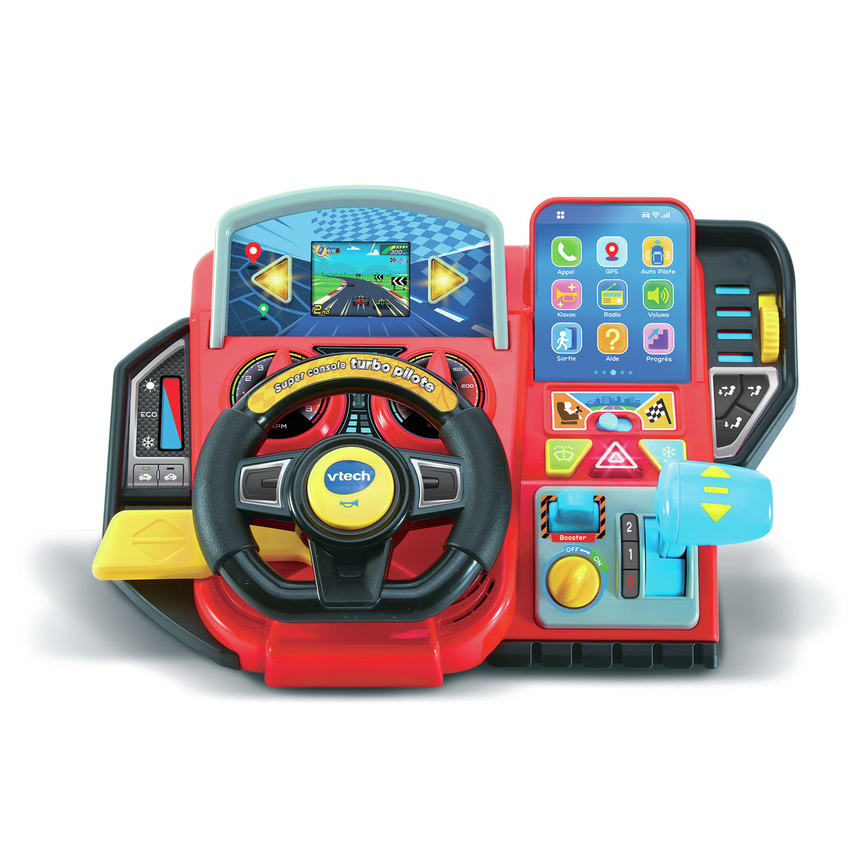 Simulateur de conduite pour enfant - VTECH Super Console Turbo Pilote - Écran couleur et 20 jeux inclus