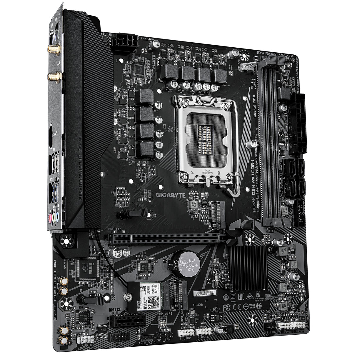 Carte mere - GIGABYTE - H610M D3H WIFI DDR4 - Format Micro-ATX - Chipset Intel H610 - WiFi & DDR4