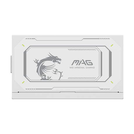 Bloc d'alimentation PC - MSI - MAG A1000GL - PCIe CEM 5.1 - 1000 W - Ventilateurs 135 mm - Blanc