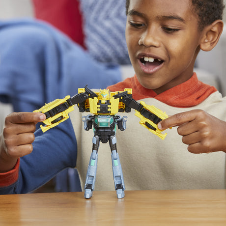 Figurines Cyber-Combiner Bumblebee et Mo Malto, jouets interactifs pour filles et garçons,Transformers EarthSpark, des 6 ans