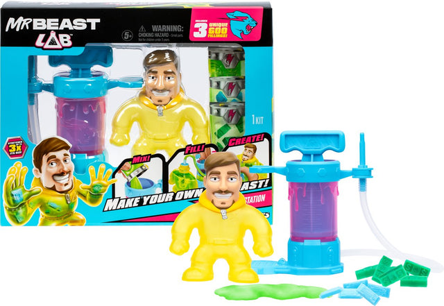 Kit de création - MRBEAST LAB - Heroes of Goo Jit Zu - Pompe incluse - Figurine personnalisable - Accessoires fournis
