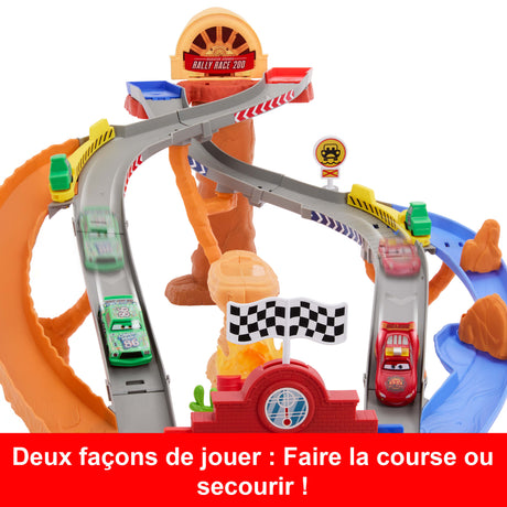 Cars - Piste de Course Rescue Road - Coffret de quatre véhicules - Disney Pixar Cars - JFL57