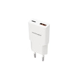 Chargeur secteur Nanocable  1x USB-C + USB-A  20W (Blanc)