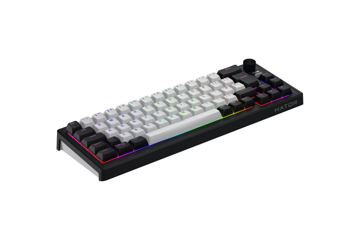 Clavier Gamer sans fil magnétique (Hator Aurum Linear) Hator Skyfall 65 Mag Ultima 8K TKL RGB (Noir)