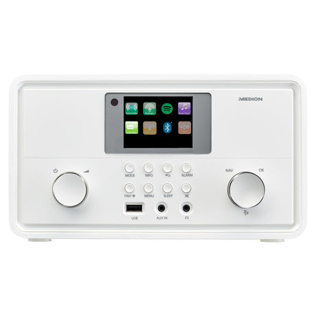 Radio Internet - MEDION - DAB - Bluetooth - 2x10W RMS - Blanc