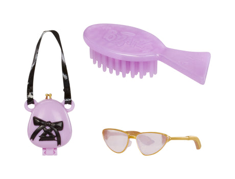 Bratz Goin' Out Poupée -Yasmin- 1 Poupée Mannequin a Collectionner - Une Tenue, Un Sac a Main, Une Paire de Lunettes Soleil - 6 ans