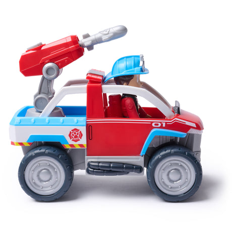 Paw Patrol -Figurine Ryder + véhicule - des 3 ans - Fire Rescue - La Pat'Patrouille