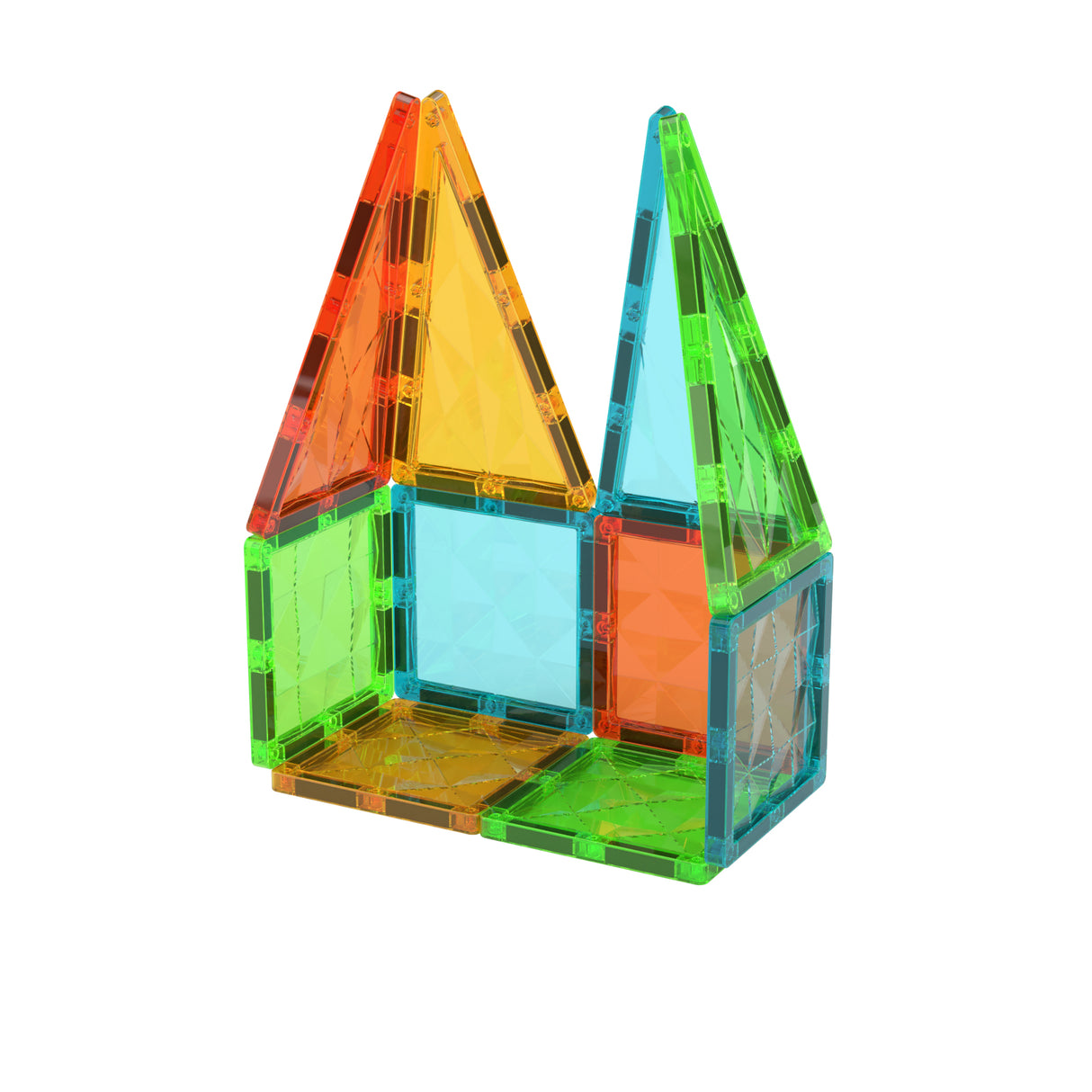 Tuiles magnétiques - GEOMAG - Tiles Gems 4100 - 16 pieces - Formes géométriques - Effet cristal