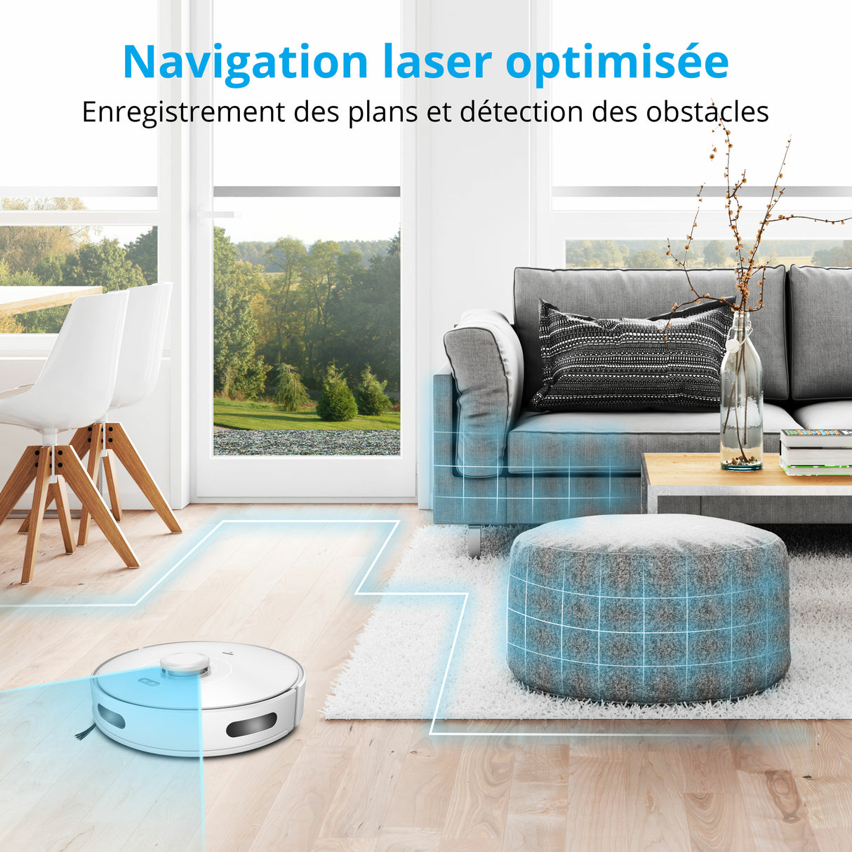 Aspirateur laveur robot X10 SW MEDION MD11782 - 120 min - 2700 Pa - 400 ml - Blanc