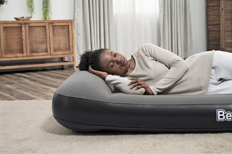Matelas gonflable - BESTWAY - 671BS - Tritech Queen - 2 places, pompe USB intégrée, 2,03 m x 1,52 m x 30 cm