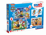 Clementoni - Edukit - Pat'Patrouille - Coffret d'activités préscolaire 4 en 1 - Puzzles, Cubes et Mémo - Fabriqué en Italie