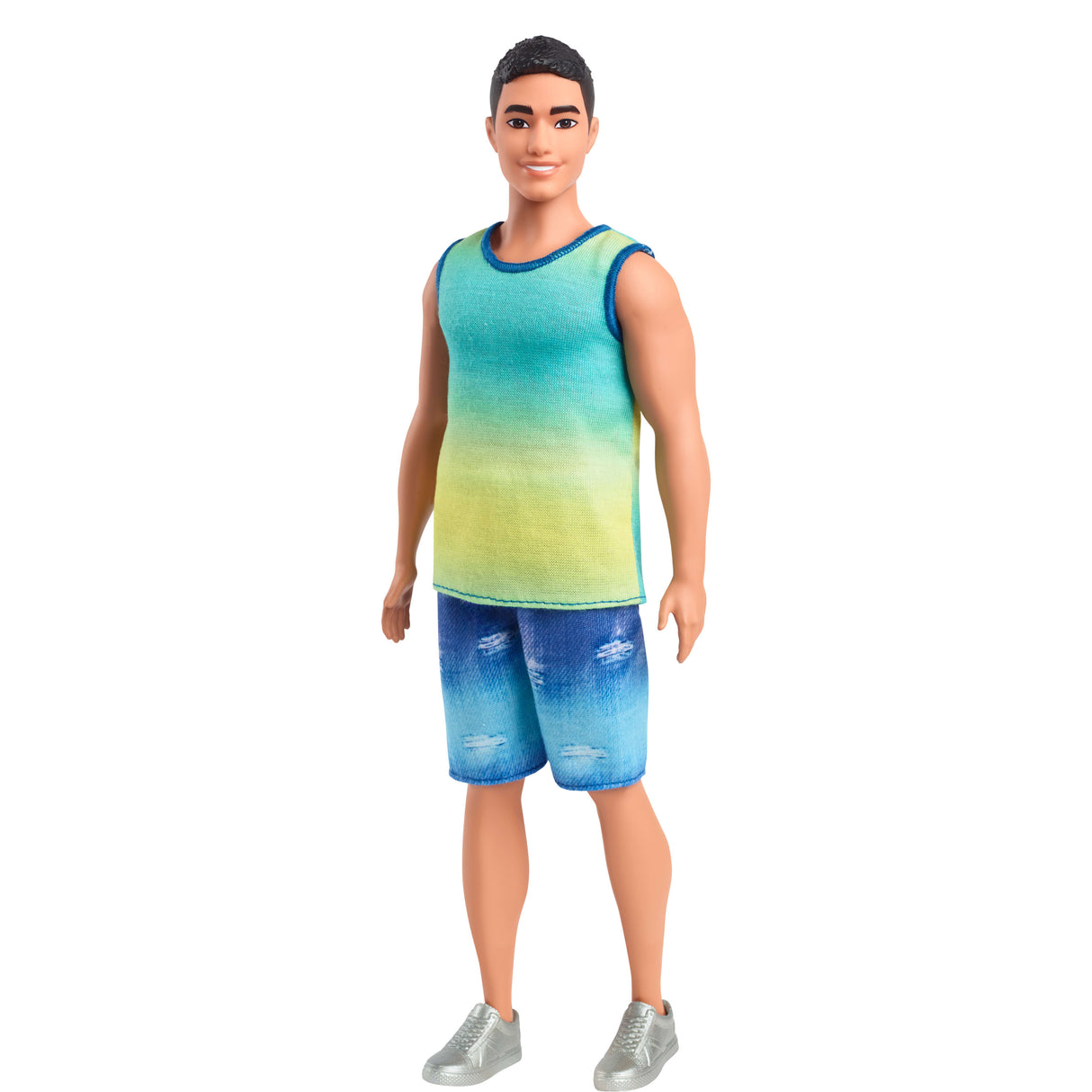 Barbie-Fashionistas-Poupée Ken Avec Débardeur Dégradé Et Short En Jean - 3ans+ - HYV00