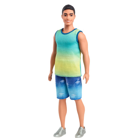Barbie-Fashionistas-Poupée Ken Avec Débardeur Dégradé Et Short En Jean - 3ans+ - HYV00