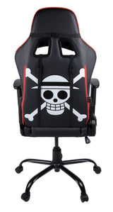 Chaise de bureau gaming - KONIX - One Piece - Inclinaison siege 150° - Cuir - Coussin lombaires et cervicaux réglable - Noir