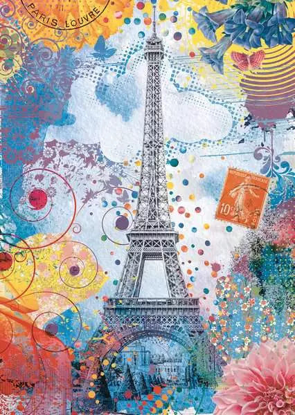 Nathan-Puzzle 1500 pieces-Tour Eiffel multicolore/Lars Stewart-Adultes et enfants des 14 ans-Puzzle de qualité supérieure-12000950