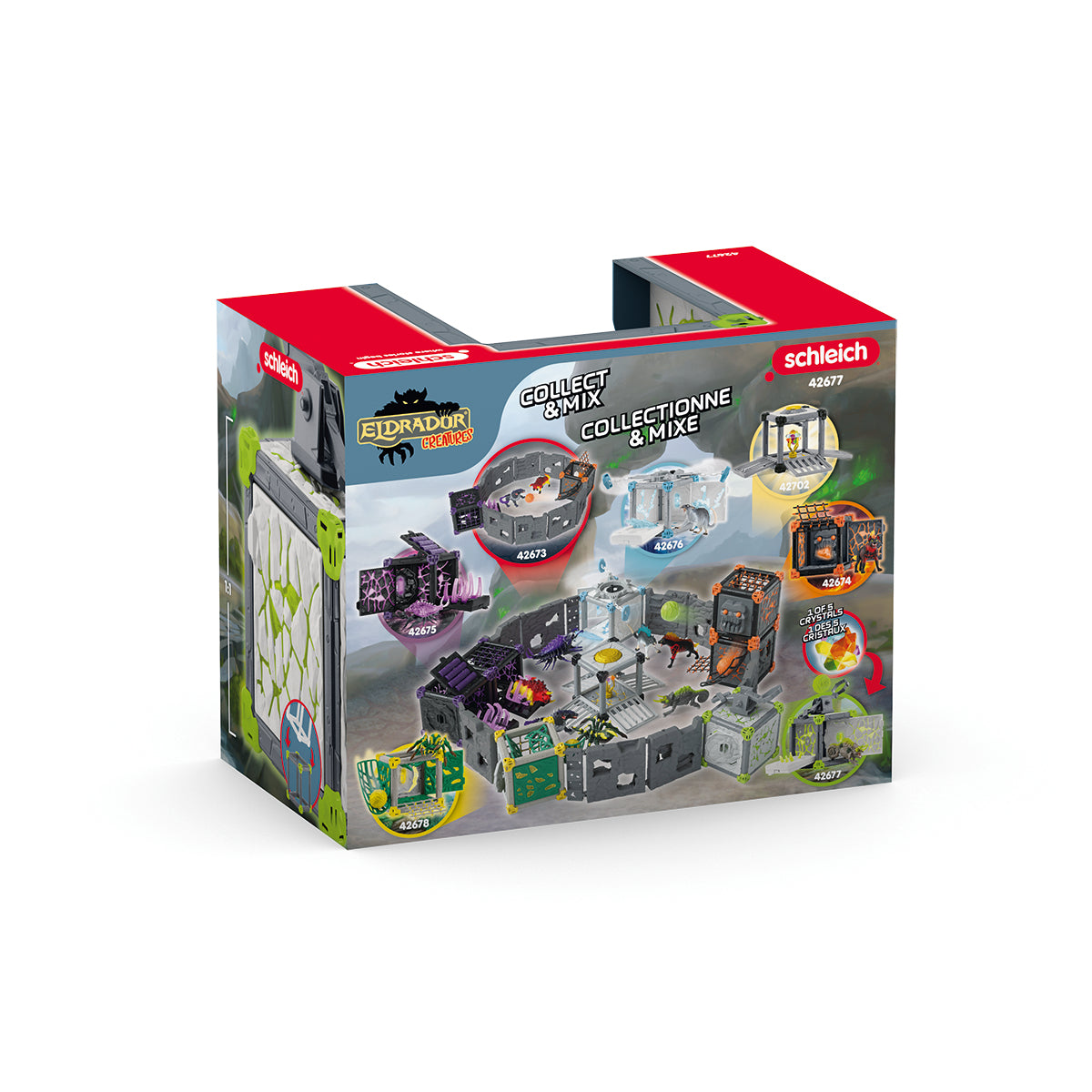 BattleCave Caméléon de Pierre, Extension de l'arene, SCHLEICH 42677 Eldrador Creatures, des 7 ans