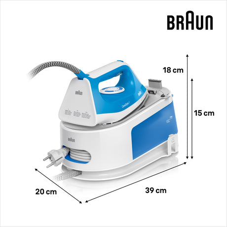 Centrale Vapeur - BRAUN - IS1012BL - Carestyle 1 - 5,5 bars - Pression Vapeur 340 g/min - Contenance 1,5 L