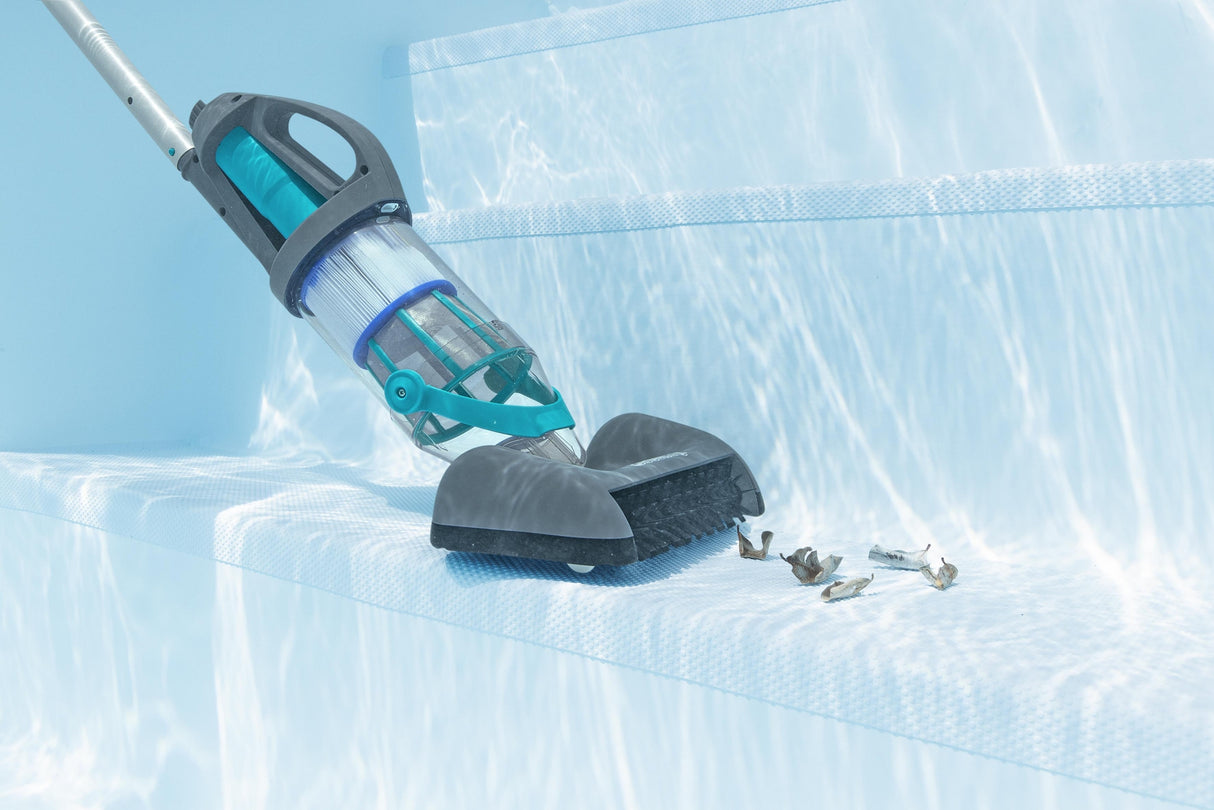 Aspirateur de piscine a main AquaGrip™, temps de marche 90 minutes, pour piscines jusqu'a 6,10m de diametre