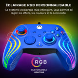 Manette de jeu - Xbox Series X|S, Xbox One et PC - Afterglow Wave - RGB - Filaire - Bleu - TURTLE BEACH
