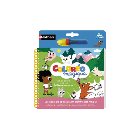 Coloréo - Bébés animaux - NATHAN - Coloriage a l'eau pour enfants de 3 ans et plus