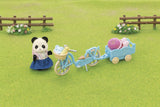 La fille panda, son vélo et sa remorque - Sylvanian Families - 5652