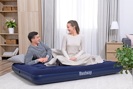 Matelas gonflable camping - BESTWAY - 2 places - 191x137x22 cm avec pompe électrique externe Powertouch