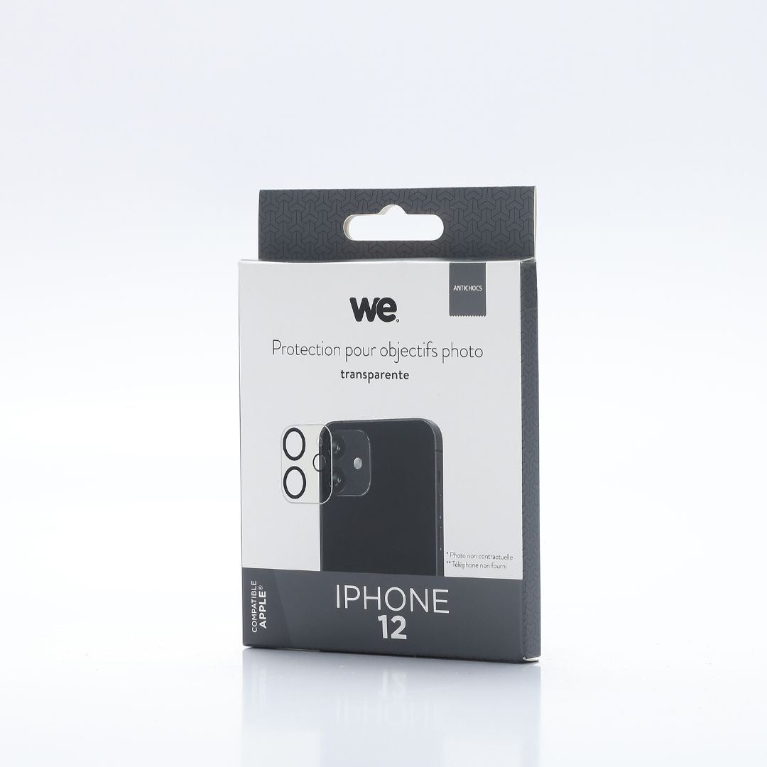 WE Protection dobjectifs appareil photo iPhone 12 transparent