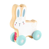 Fisher-Price Lapin a pousser en bois - Véhicule pour jeu a quatre pattes - 1 Piece en bois - des 6 mois - JDM52