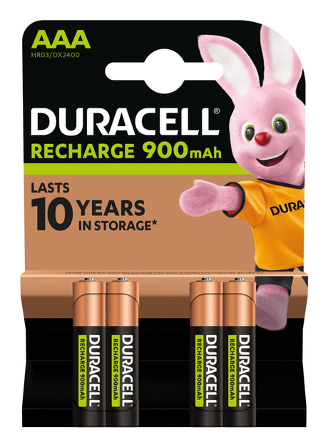 Pack blister de 4 piles rechargeables Duracell Ultra type AAA 1,2V - 850 mAh (R03)