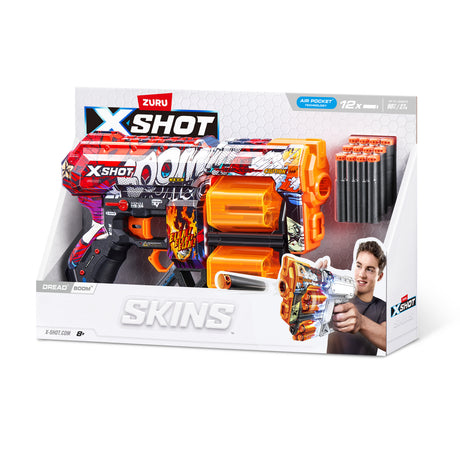 Lanceur de fléchettes - ZURU - X-SHOT Dread - Canons rotatifs doubles - 7 designs - Portée 27 m