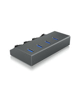 Hub USB 3.0 Icy Box IB-HUB1405 4 ports avec interrupteurs (Gris)
