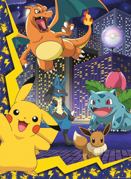 Puzzle 150 pieces La ville des Pokémon, Pokémon, Pour enfant, a partir de 7 ans, Nathan, 086189