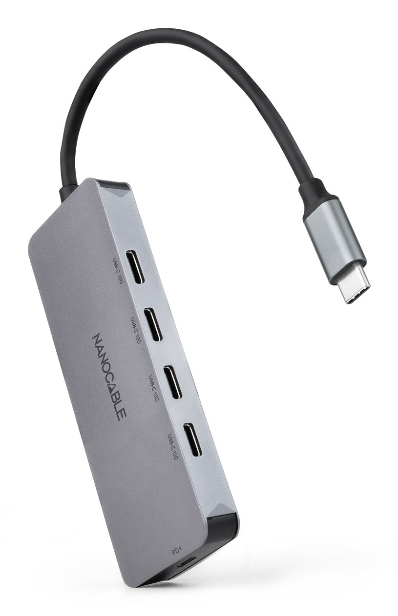 Hub USB-C 3.2 Nanocable - 3 ports (Gris)
