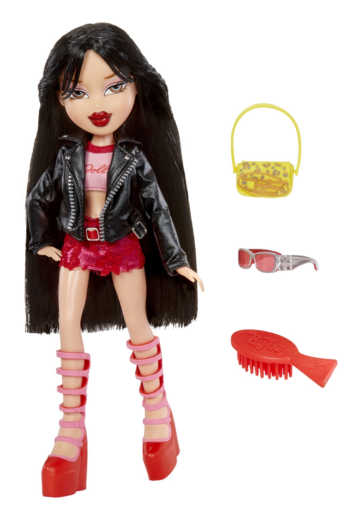 Bratz Goin' Out Poupée - Jade - 1 Poupée Mannequin a Collectionner - Une Tenue, Un Sac a Main, Une Paire de Lunettes Soleil - 6 ans