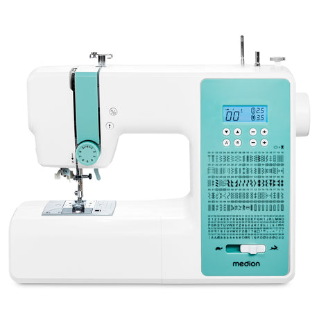Machine a Coudre Numérique - MEDION - SD 36 - 38W - 270 Points - 700 tr/min - LED - Turquoise