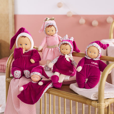 Doudou - COROLLE - Babipouce Rose Grenadine - 28 cm - senteur vanille - des la naissance