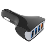 Chargeur allume-cigare 4 ports USB - Total 35W/7A - 1 port QC 3.0 18W (DC 5V/3A,