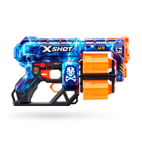 Pack Blasters - ZURU - XSHOT Skins Dread 2PK - Blasters double canon rotatif avec 48 fléchettes et tir a 27 metres