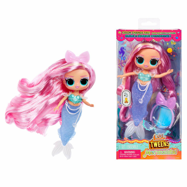 L.O.L. Surprise! Tweens - Sirene Lola - Poupée avec queue de sirene qui change de couleur, Nageoire mobile, Accessoires -  4 ans