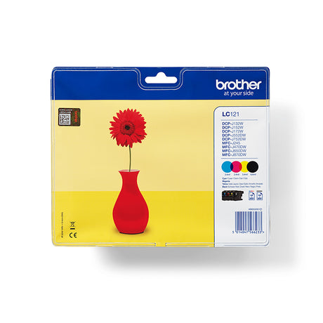 Cartouche d'encre BROTHER LC-121 - Noir, Magenta, Cyan, Jaune - Jet d'encre - Pack de 1