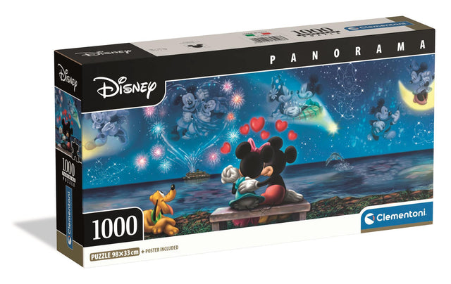 CLEMENTONI - Compact 1000 pieces Panorama - Mickey & Minnie