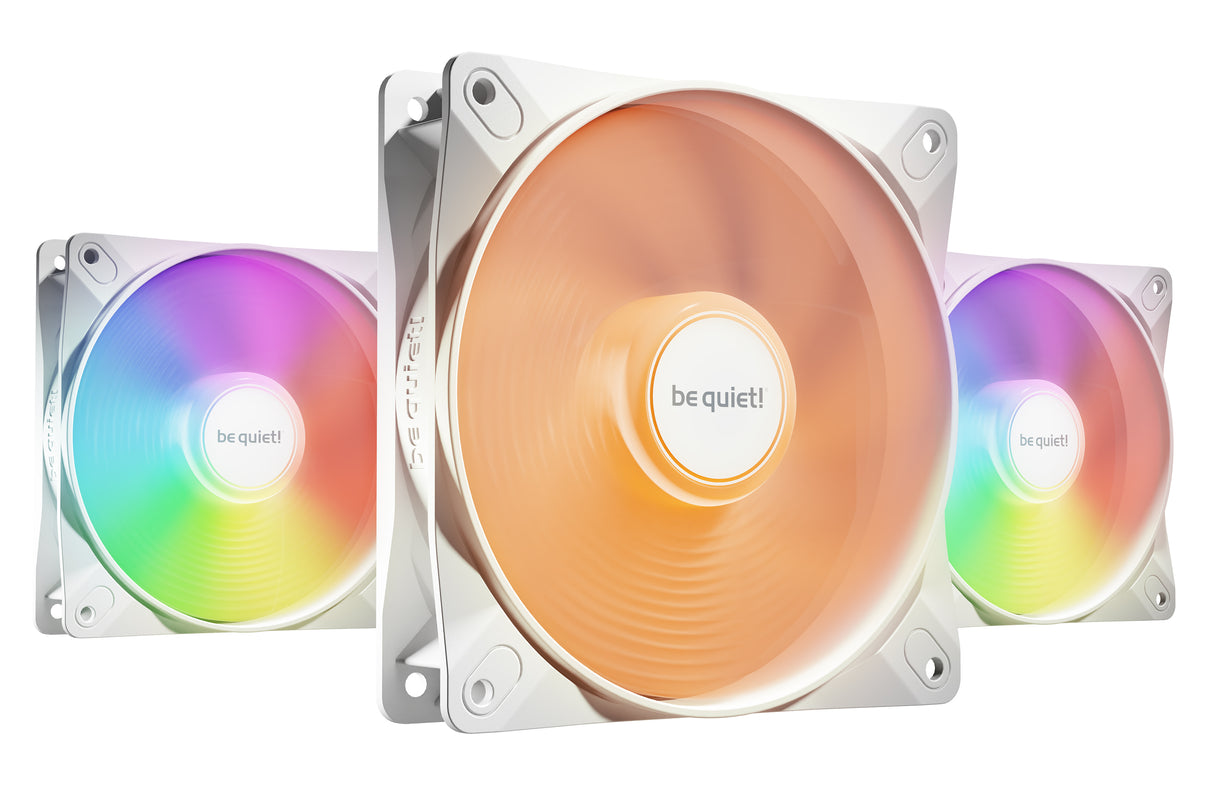 Lot de 3 Ventilateurs de boitier be quiet! Light Wings LX RGB - 12cm (Blanc)