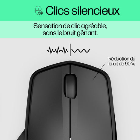 Souris sans fil HP Silent 280 (Noir)