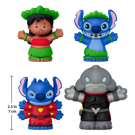 Figurines Lilo et Stitch, Little People, Coffret Disney 4 figurines, JFC77, Des 3 ans