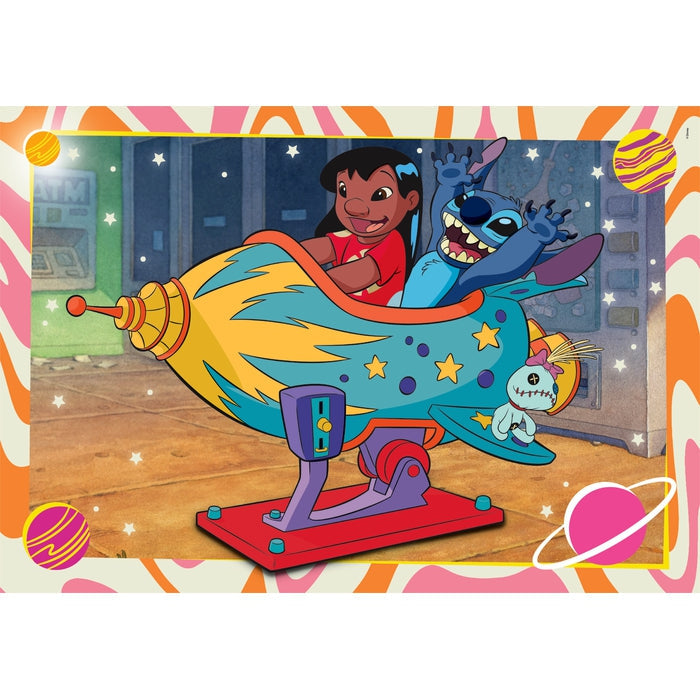 Puzzle 2x60 pieces Stitch, Pour enfants a partir de 3 ans, Theme dessins animés, CLEMENTONI