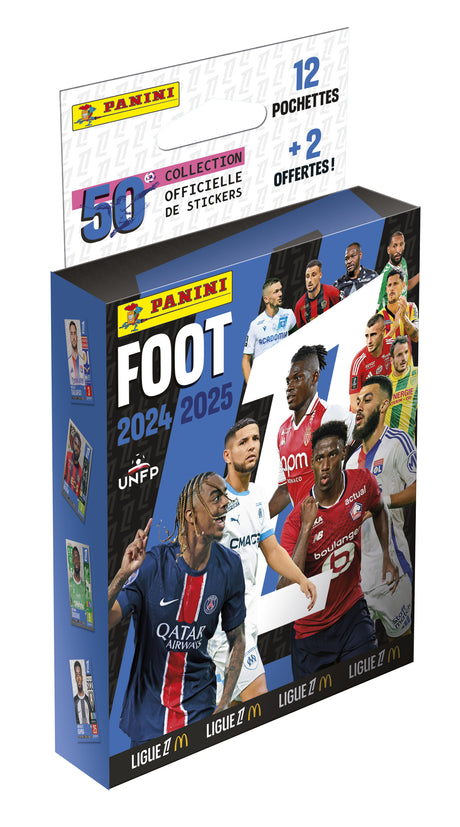Blister - PANINI - Foot Ligue 1 2024-2025 - McDonald's - 12 pochettes - 2 offertes - 98 stickers