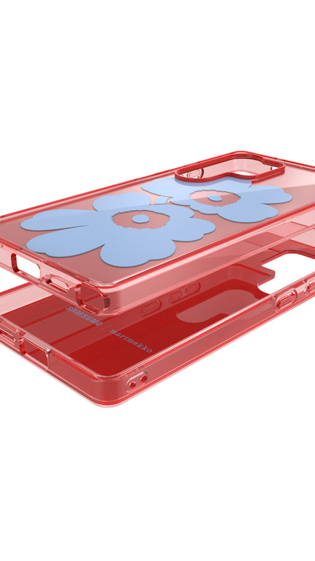 Coque pour Samsung Galaxy S25 Ultra Motif Floral Unikko Samsung Rouge